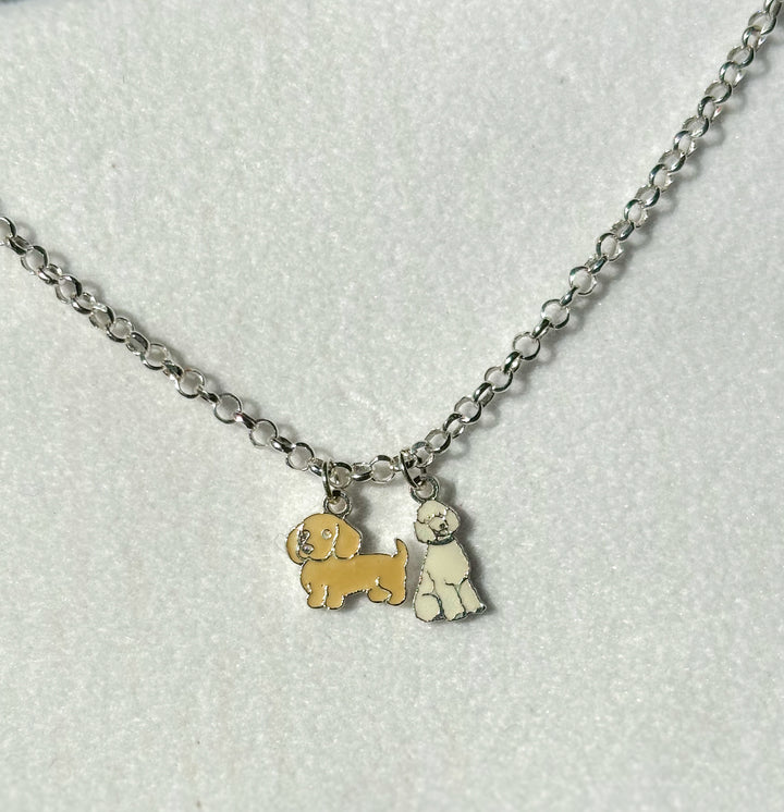 Enamel Dog Charm Bracelet