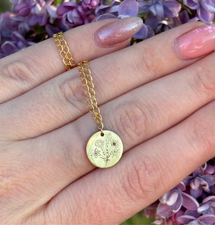 10k Wildflower Necklace
