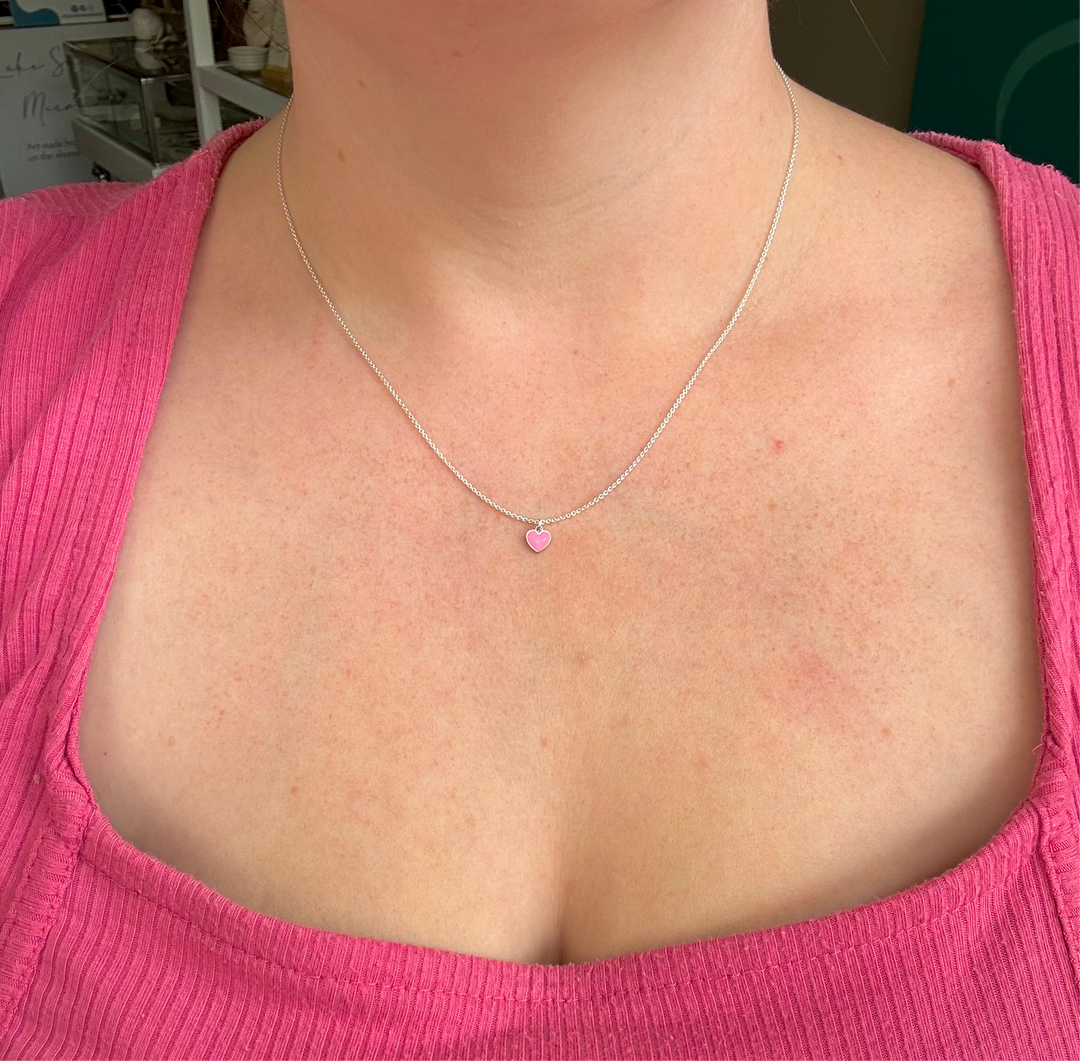 Enamel Heart Necklace