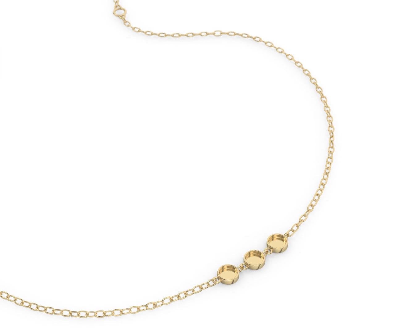 10k Four Dot Necklace