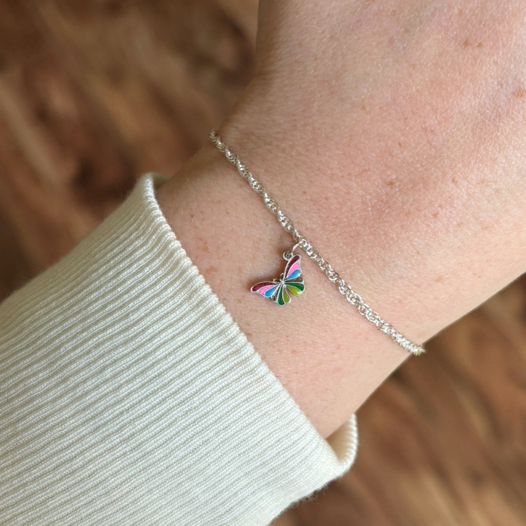 Enamel Butterfly Bracelet