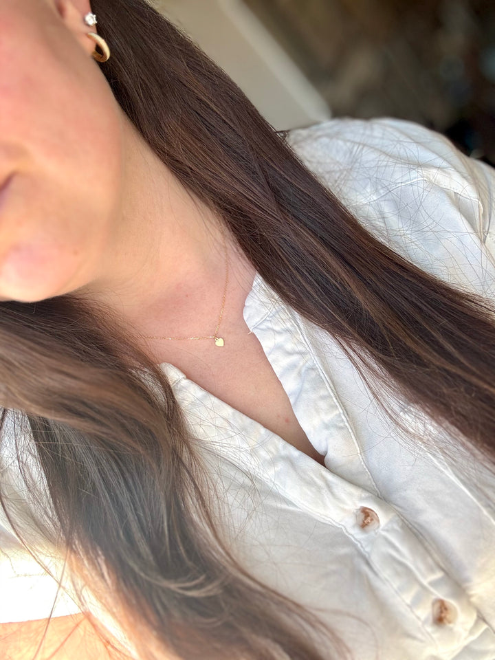 10k Dainty Heart Necklace