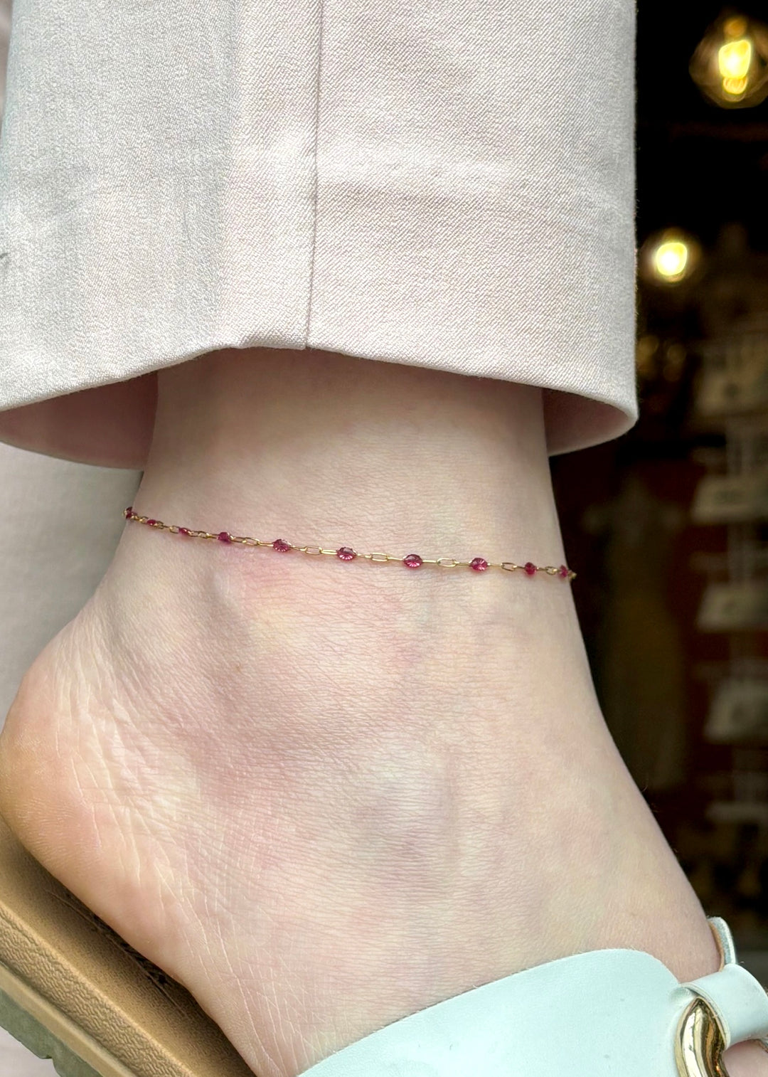 Gold Filled Enamel Anklet