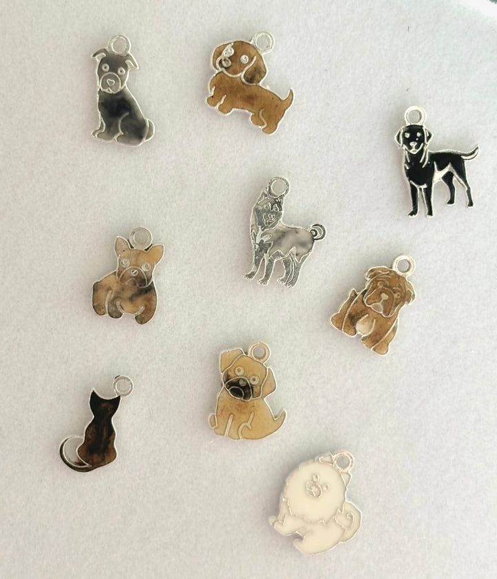 Enamel Dog Charm Bracelet