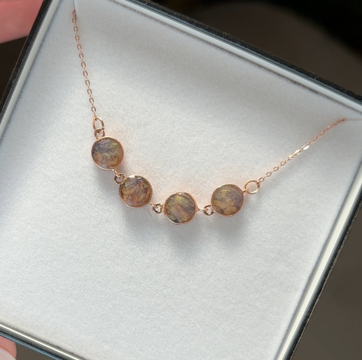 10k Four Dot Necklace