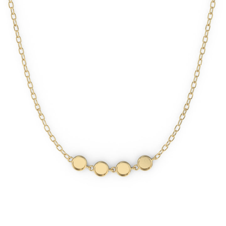 10k Four Dot Necklace