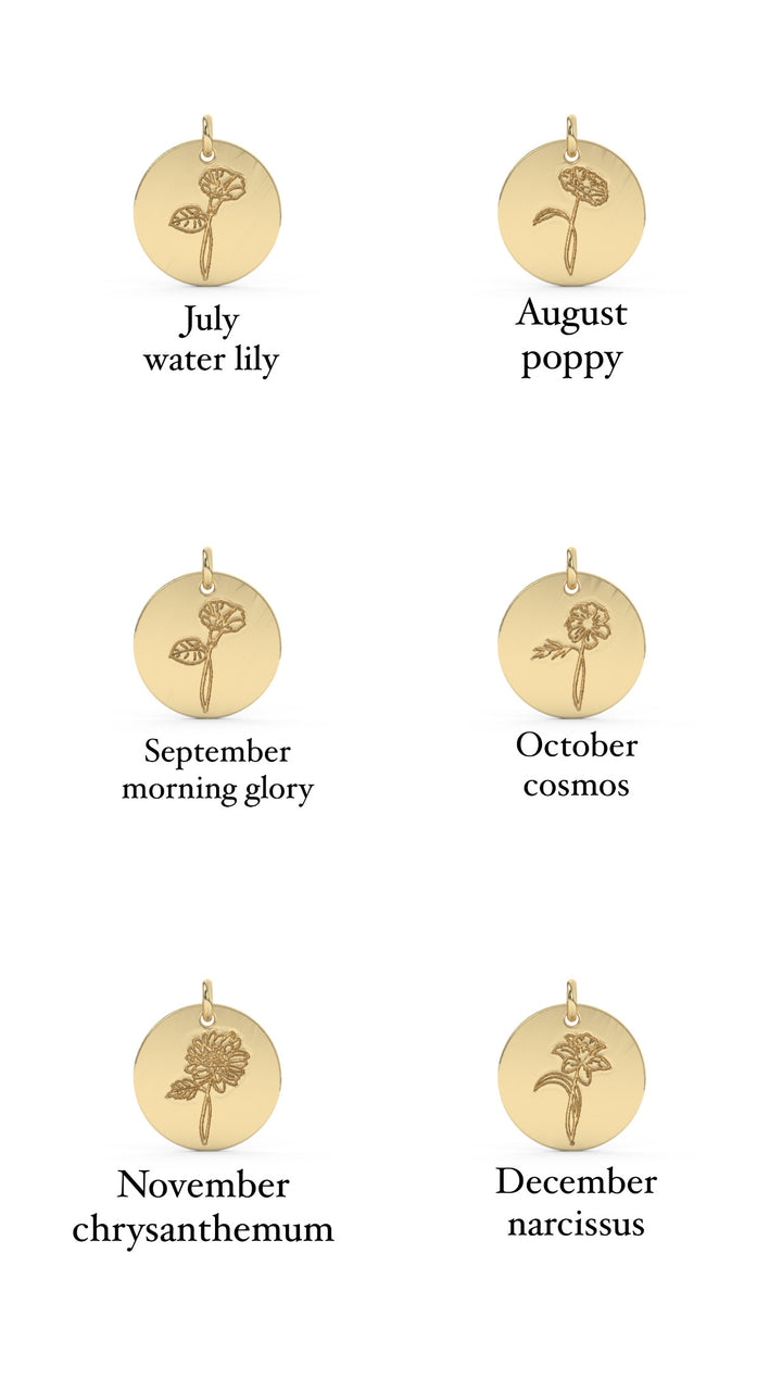10k Birthflower Necklace