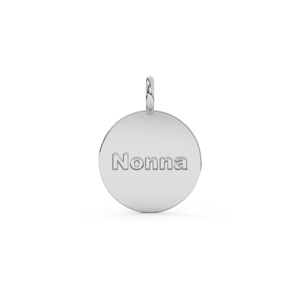 Silver Name Disc Pendant