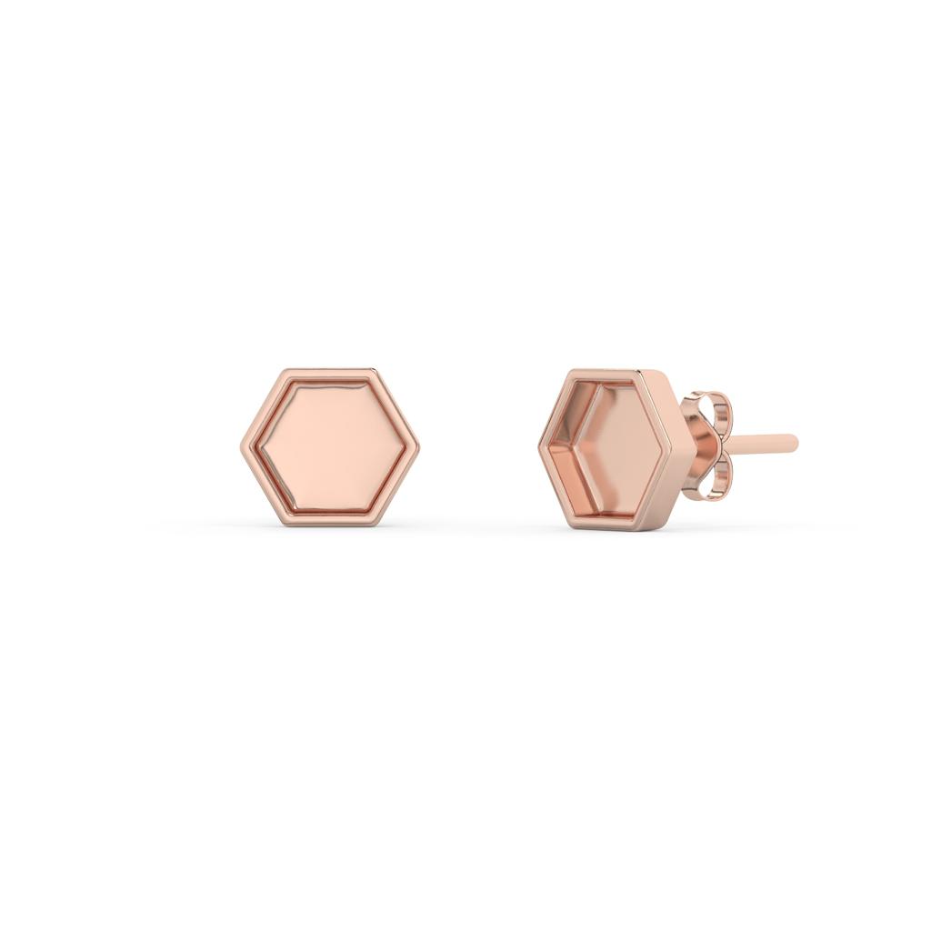 10k Hex Studs
