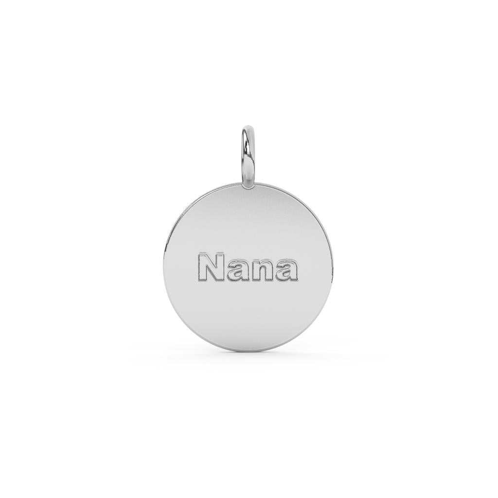 Silver Name Disc Pendant