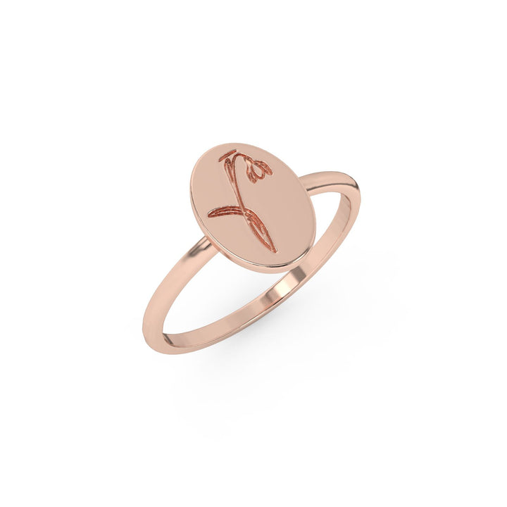 10k Birthflower Ring