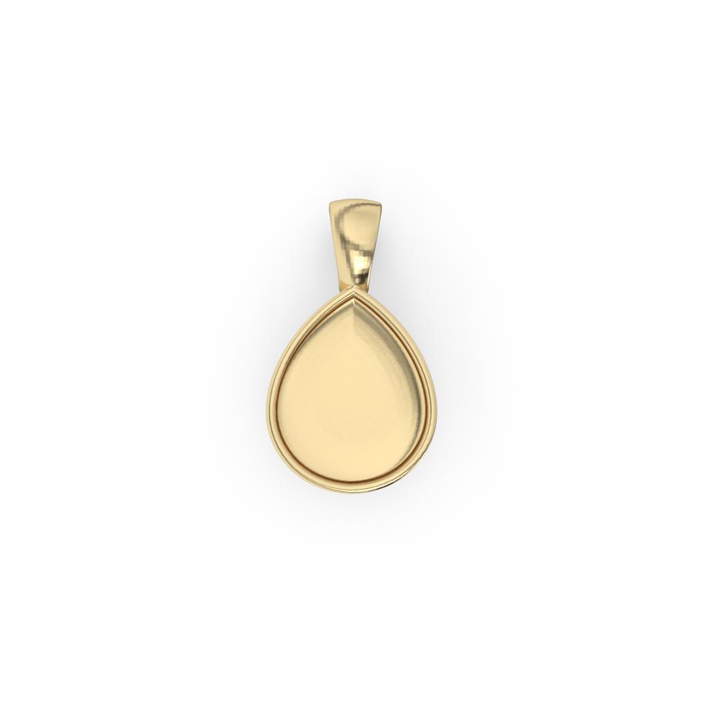 10k drop pendant