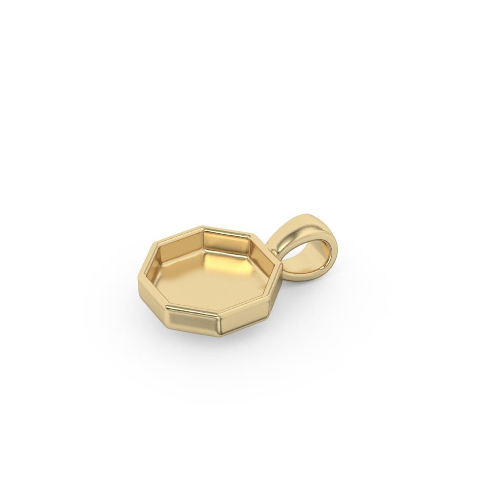 10k Hex Pendant