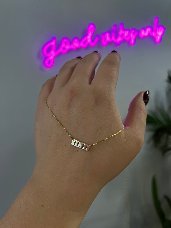 10k 1111 necklace