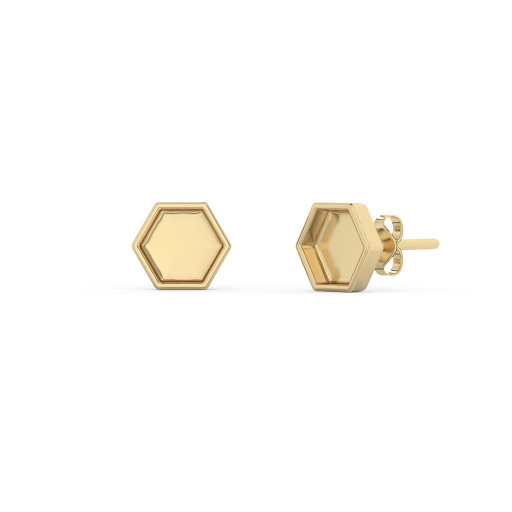 10k Hex Studs