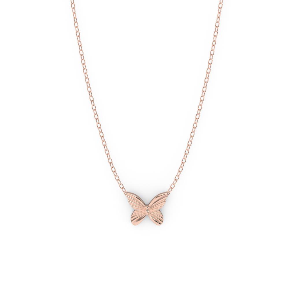 10k butterfly necklace