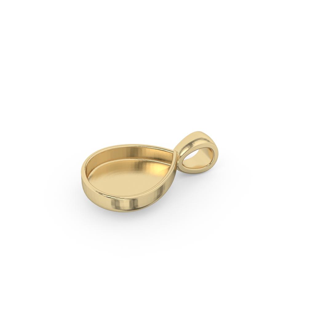 10k drop pendant