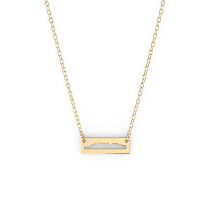 10k Sleeping Giant Bar Necklace