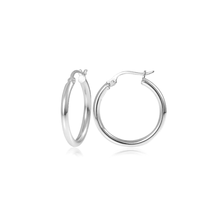 Silver Tube Hoops