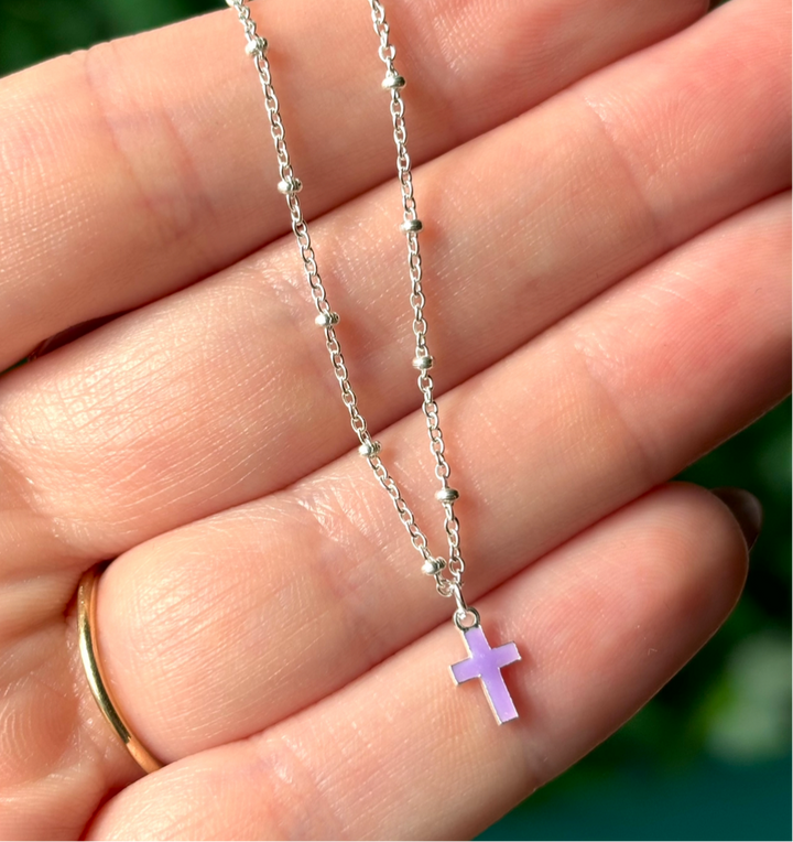 Enamel Cross Necklace