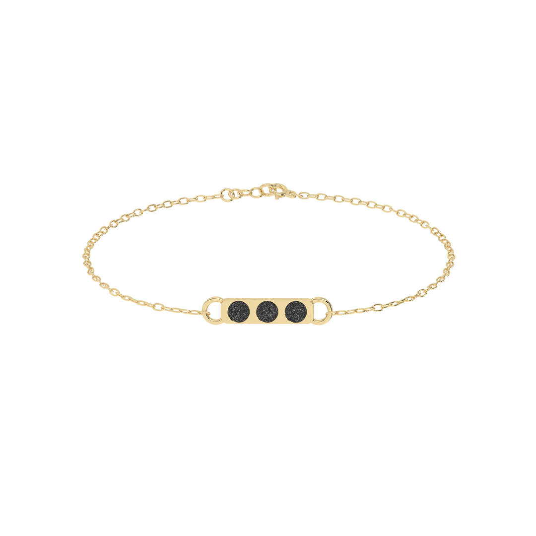 10k Trinity Bar Bracelet