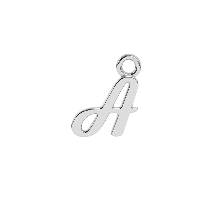 Silver Script Initial Charm ws
