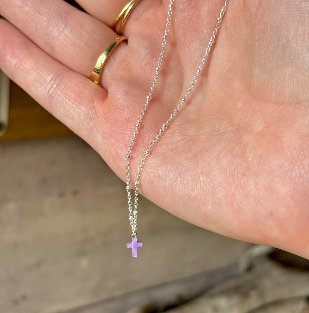 Enamel Cross Necklace