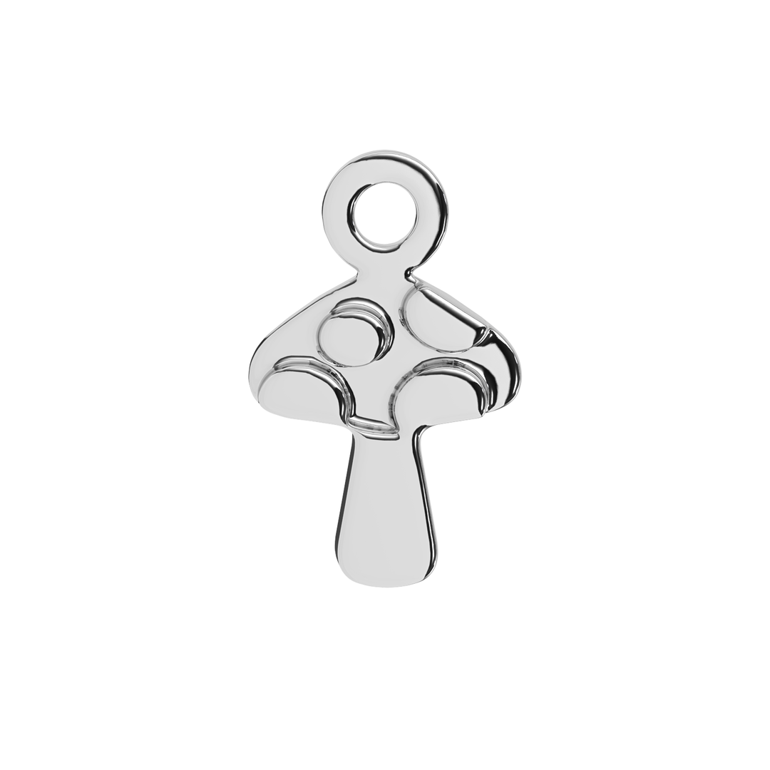Silver Mushroom Charm ws
