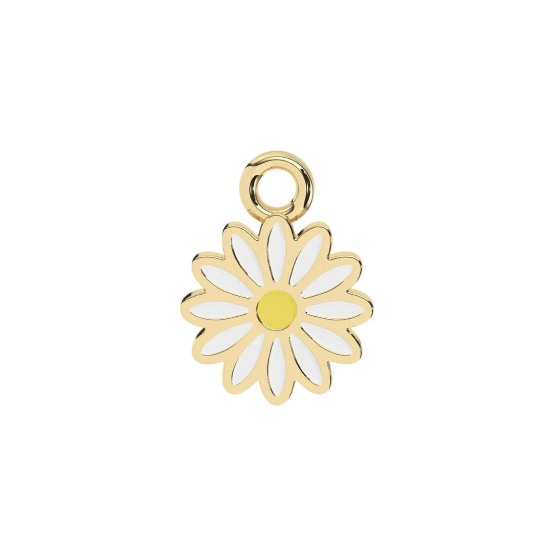 10k Enamel Daisy Charm
