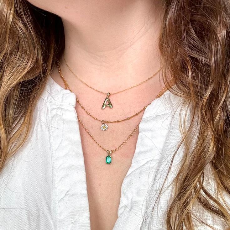 10k Enamel Daisy Charm