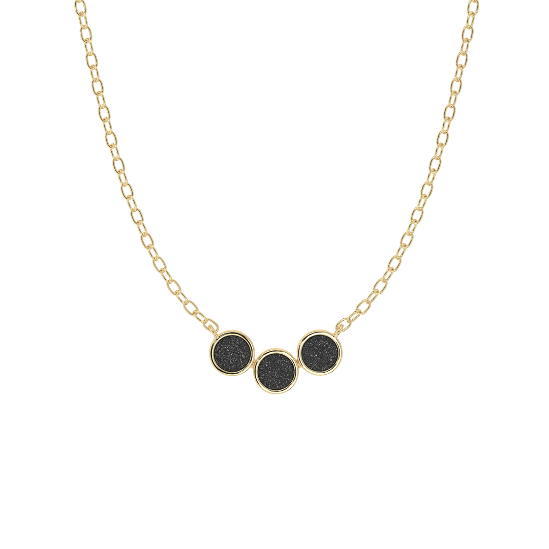 10k Three Dot Necklace