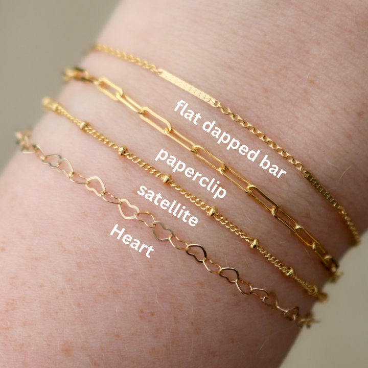Gold Fill Permanent Bracelet with charm