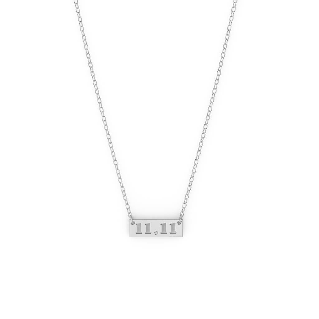 Silver 1111 necklace