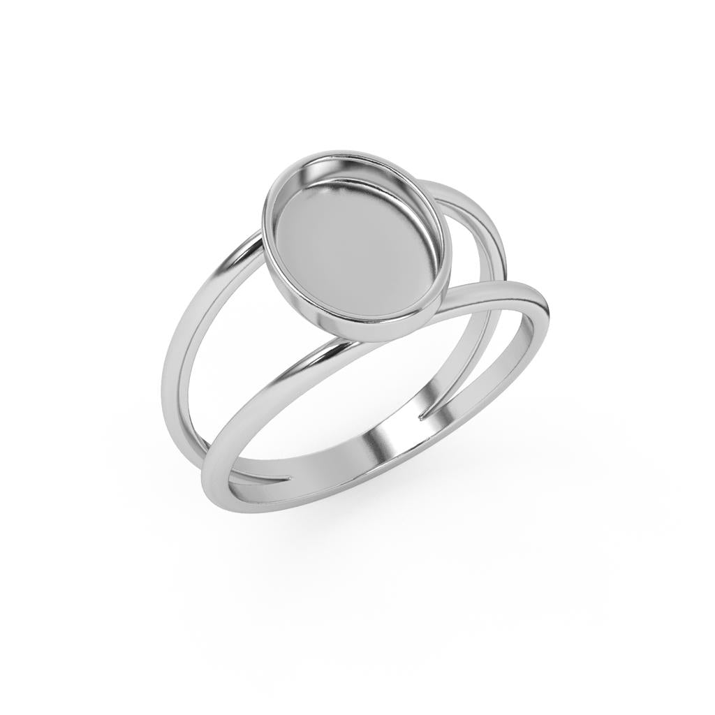 14k Double Band Simplicity Ring