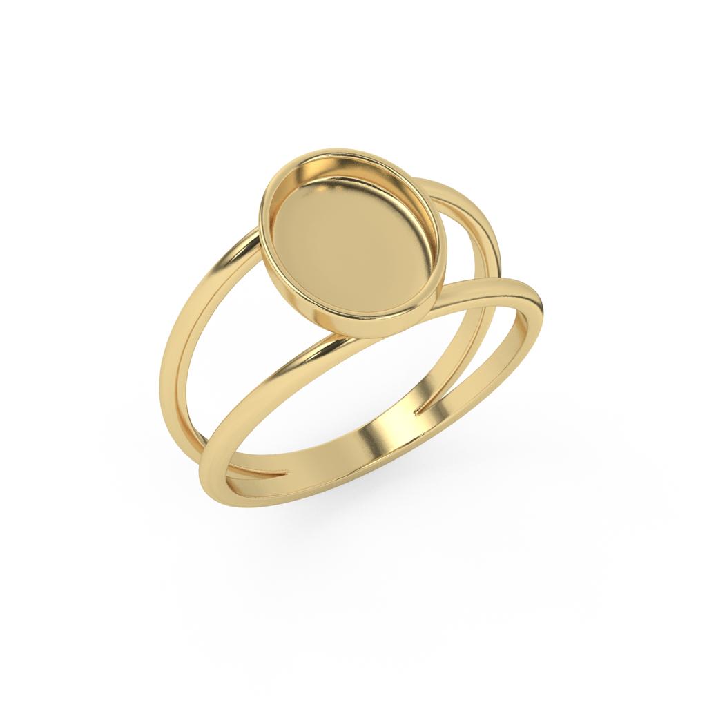 14k Double Band Simplicity Ring