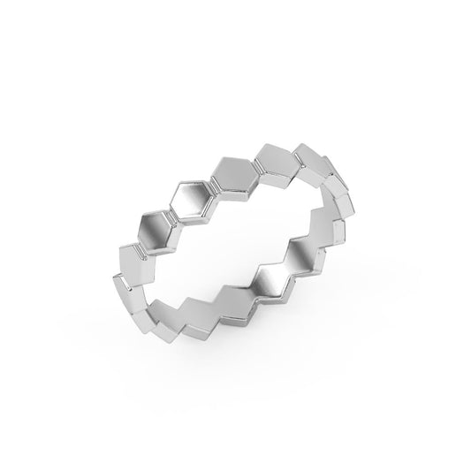 Silver Hex Band