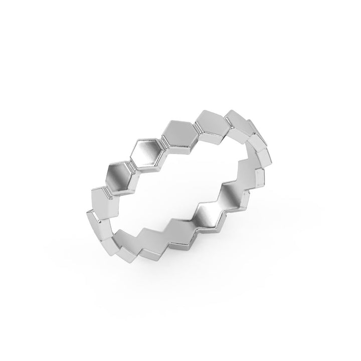 Silver Hex Band