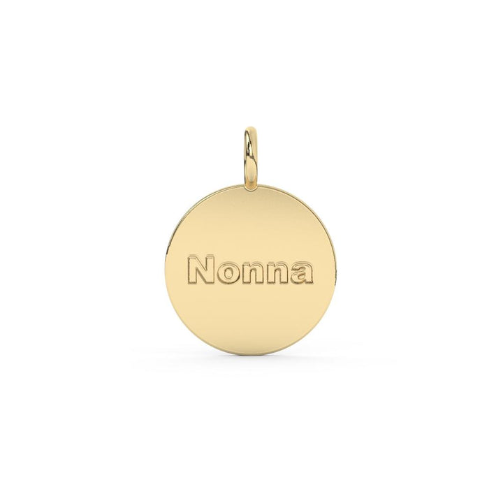 10k Name Disc Pendant