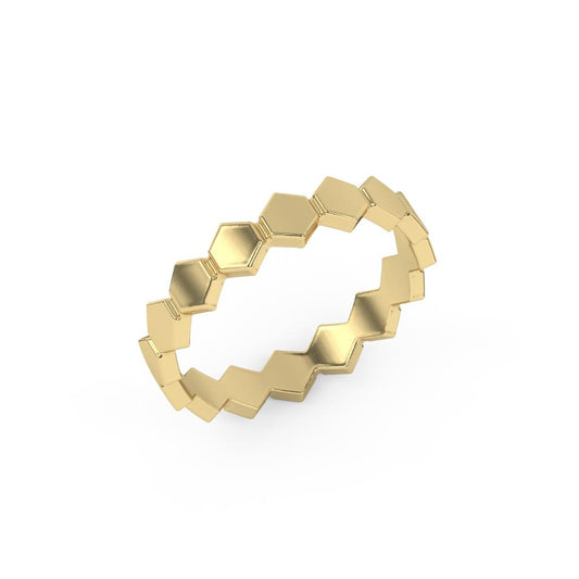 14k Hex Band