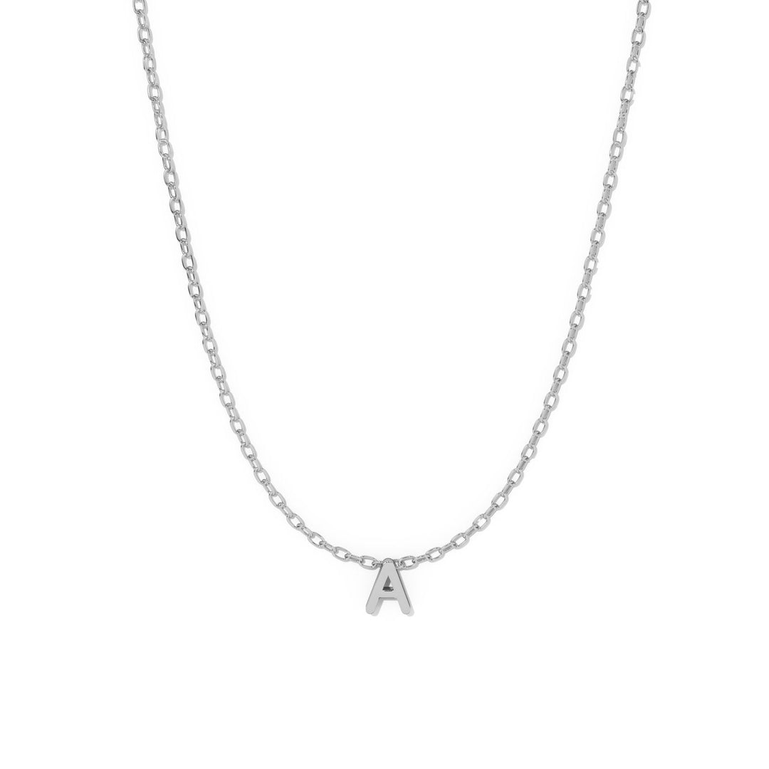 10k single initial necklace